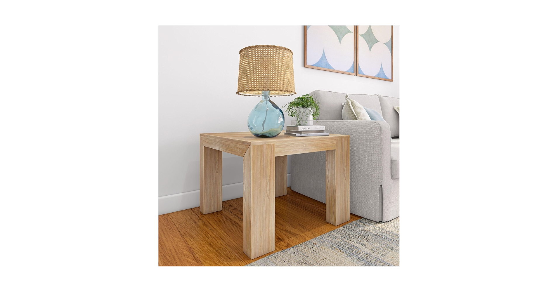 Amazon.com: Plank+Beam Modern Square Corner Table, 32