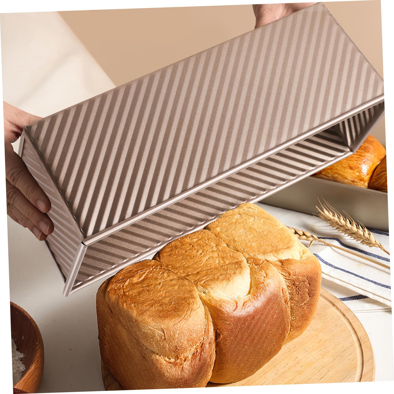 Antihaft Kastenform Brotform Metall Mit Deckel 750g Längliche Toastform Kohlenstoffstahl Backform Mit Belüftungslöchern Für Gleichmäßiges Backen