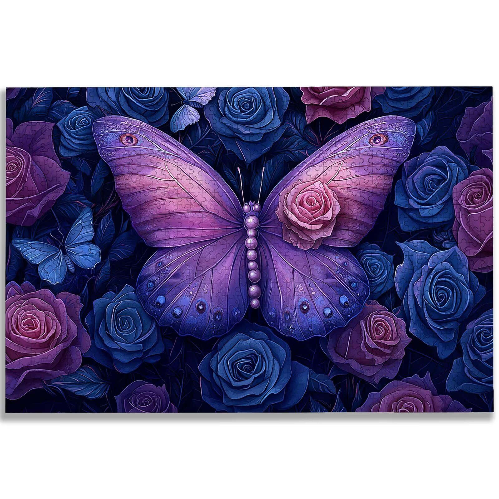 2164 Puzzle 1500 elementów, 1500 elementów dla dorosłych, drewniane motyle, trudne puzzle, puzzle dla całej rodziny, drewniane puzzle do dekoracji ścian, prezenty, 2164
