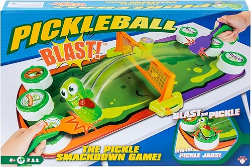 Pickleball Blast - Juego Pickle Smackdown, a los jugadores les encantará golpear el pepinillo con sus paletas e intentar voltear las tapas de los