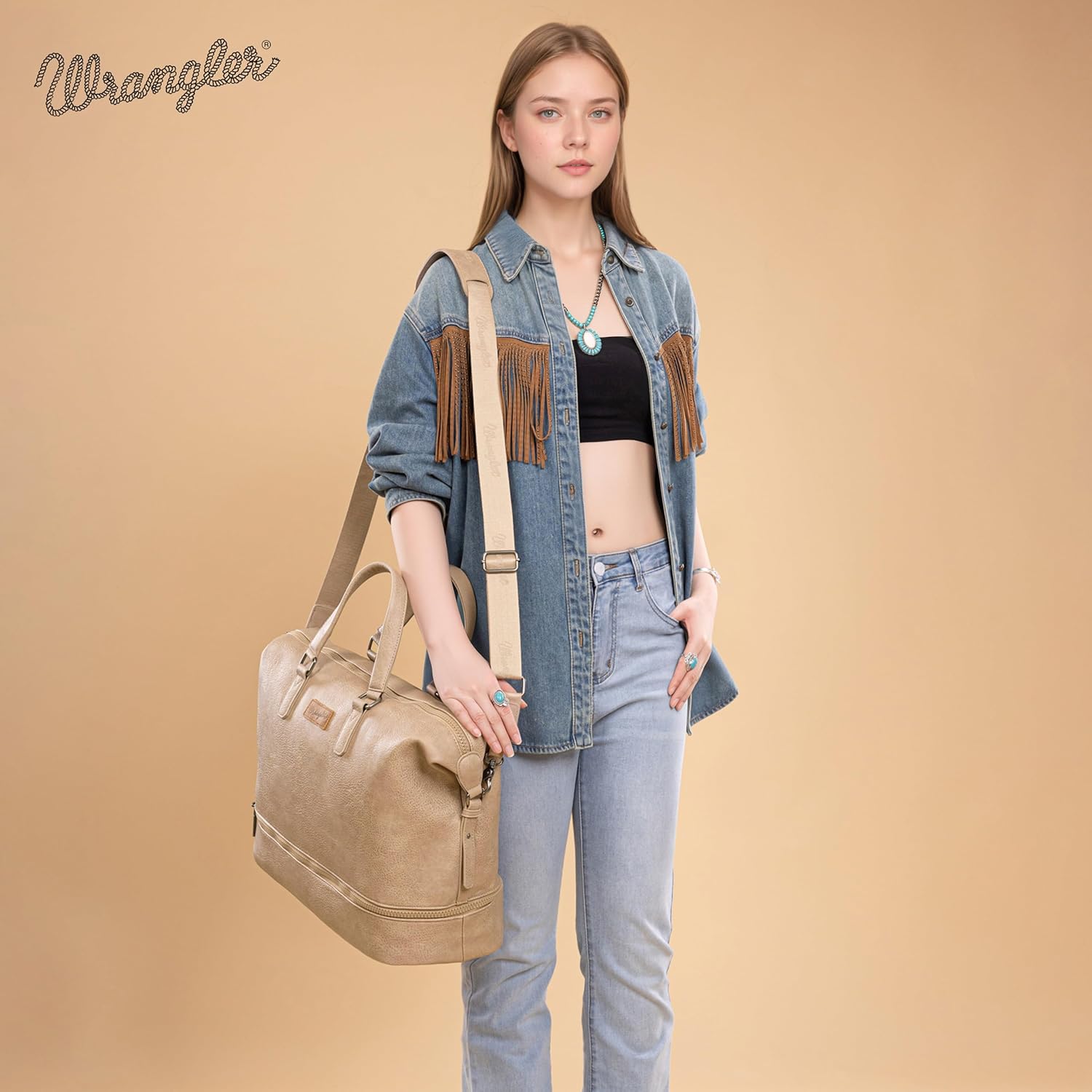 Wrangler Travel Duffel Bag Carry On Overnight Bag with Shoe Compartment Weekender Bag for Women WG253-5110KH - Image 2