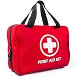 330 Piece First Aid Kit&comma; Premium Waterproof Compact Trauma Medical Kits for Any Emergencies&comma; Ideal for Home&comma; Office&comma; Car&comma; Travel&comma; Outdoor&comma; Camping&comma; Hiking&comma; Boating &lpar;Red&rpar;