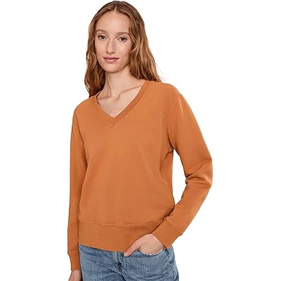 Mod-o-doc Long Sleeve Deep-v Neck Sweatshirt croissant