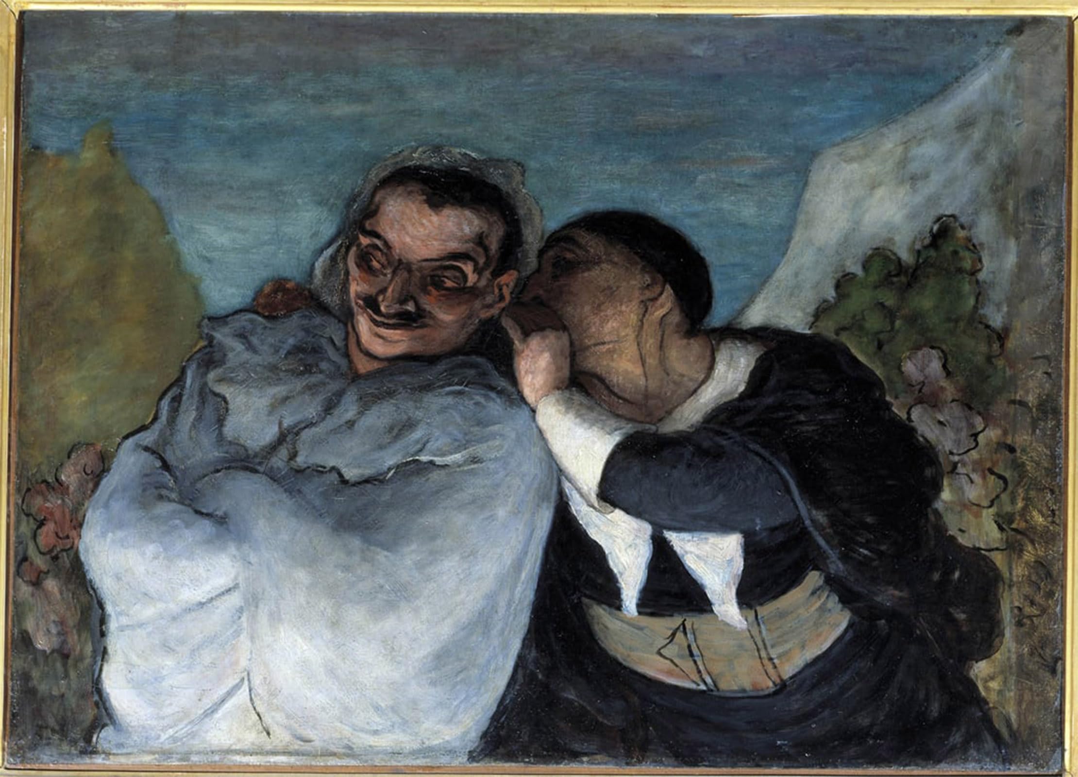 ARTXLXXBN Famous Art Print Poster Vintage Wall Art Crispin and Scapin Also Says Scapin and Silvestre by Honoré Daumier Canvas Art Poster for Home Decor 60x90cm