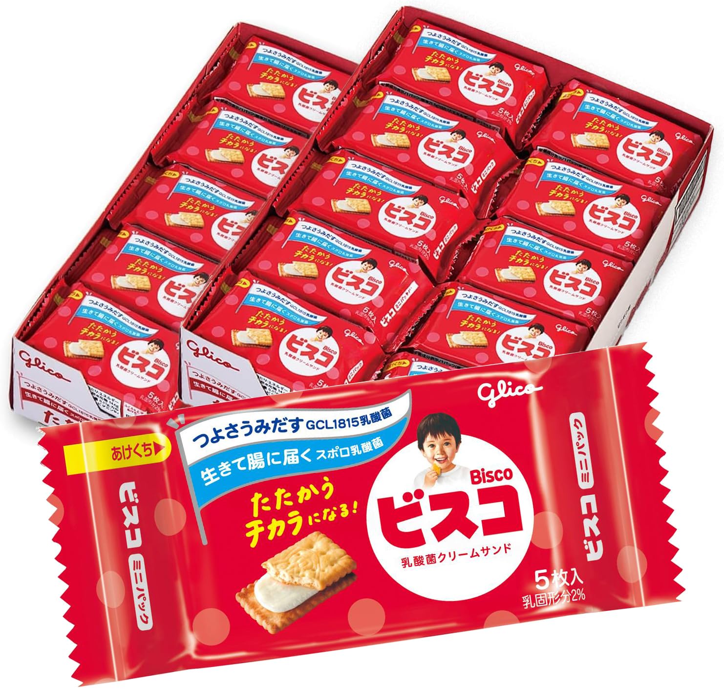 Amazon.co.jp: 江崎グリコ ビスコ ミニパック 5枚×40個 : 食品・飲料・お酒