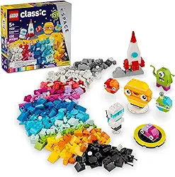 LEGO® Classic – Planetas Espaciais Criativos, Planetas do Sistema Solar, Brinquedos Interativos, Foguete de Brinquedo, Jogo de Brinquedo, Brinquedos Pedagógicos, Presente para Criança de 5 Anos 11037
