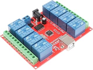 NOYITO 8-Channel 12V Computer USB Control Switch Relay Module Drive-Free Relay Module Plug and Play Suitable for PC Smart Controller