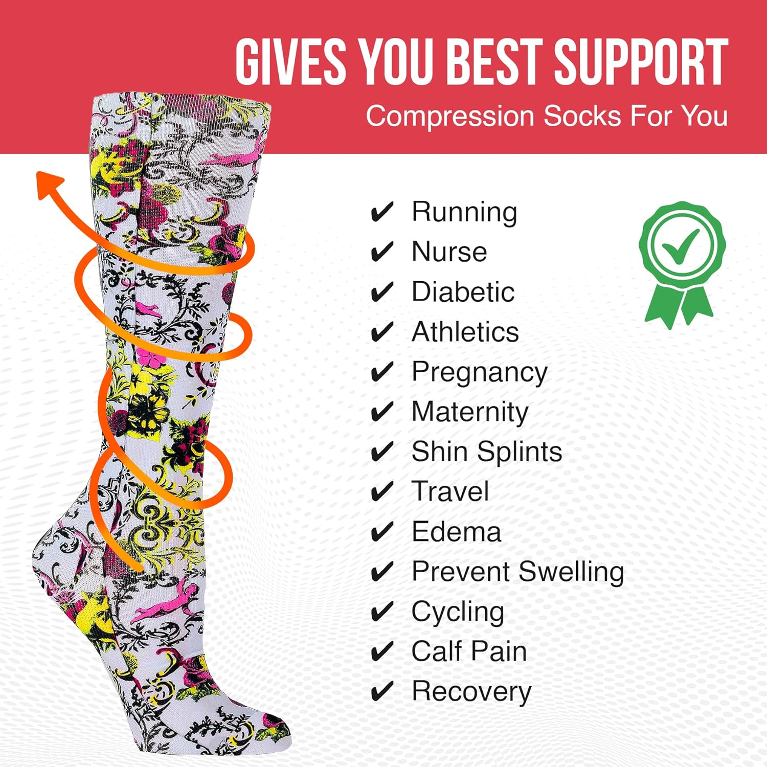 Celeste Stein 15-20 mmHg Graduated Compression Socks for Women – Improves Circulation & Leg Support - Image 3