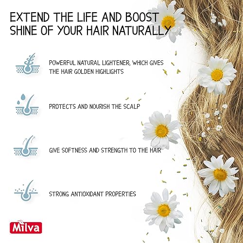 Miniatura 4 de Milva Champú con extracto natural de manzanilla - Da suavidad y brillo al cabello 6.8 fl oz por Milva