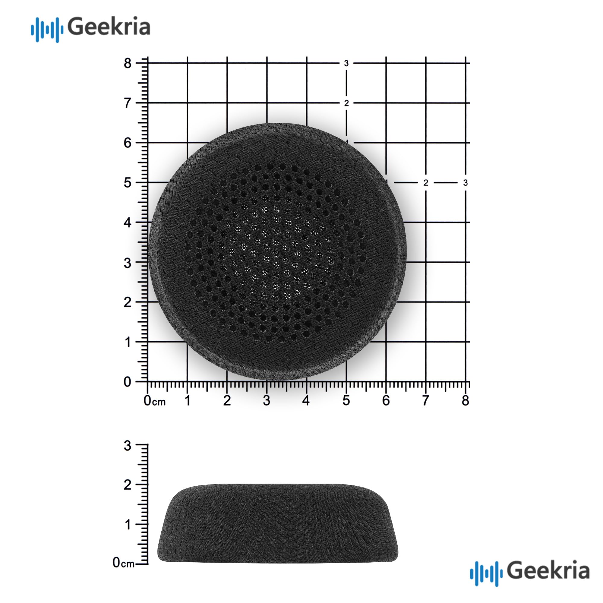 Geekria Comfort Mesh Fabric Replacement Ear Pads for Logitech Zone Wired (981-000871), Zone 750 (981-001229) Headphones (Not Compatible with Zone Wireless), Ear Cushions (Black) 4