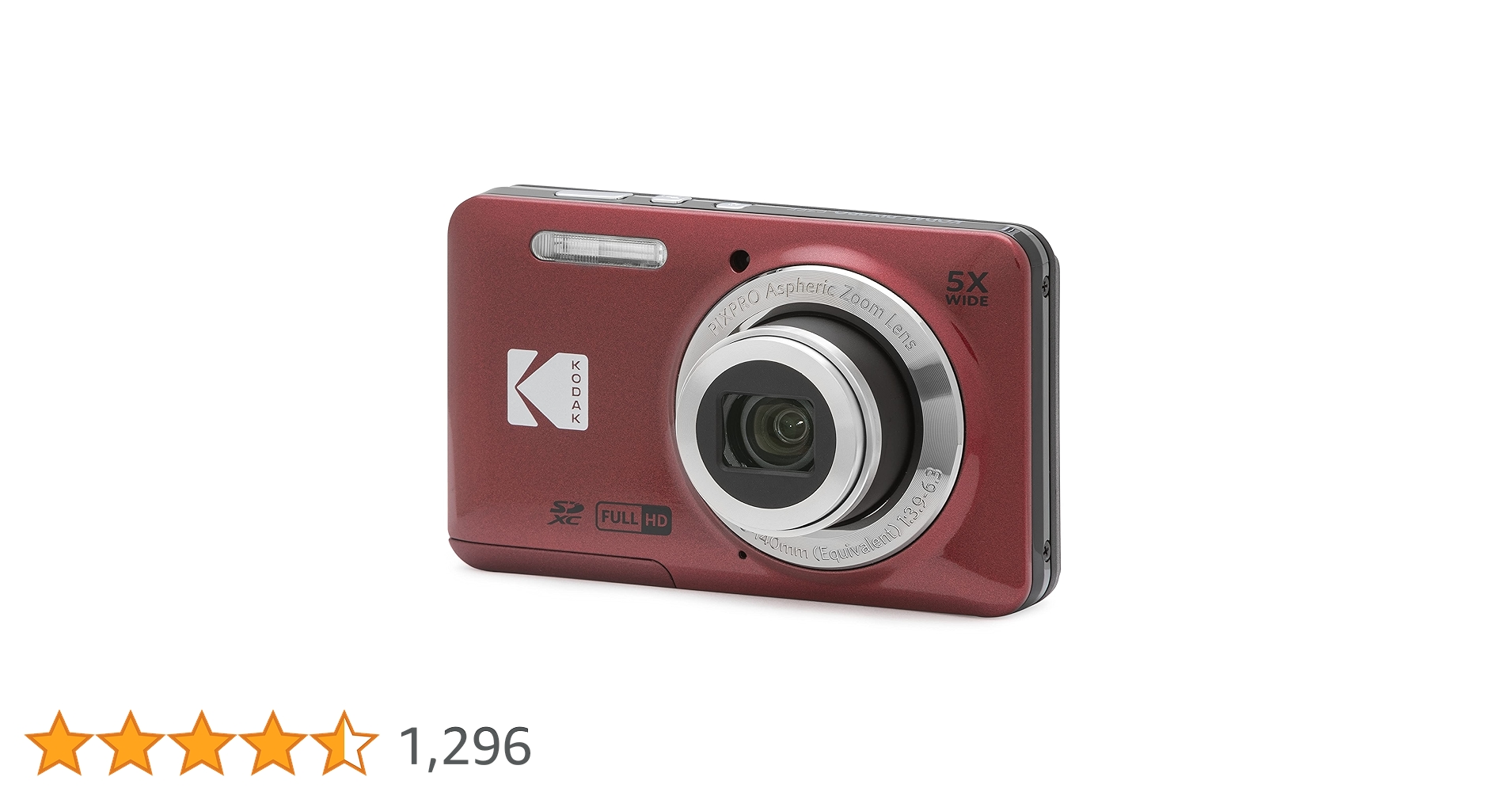 数時間使用のみ　Kodak PIXPRO FZ55 コンパクトデジタルカメラ Amazon | KODAK (コダック) PIXPRO 使いやすい ズーム FZ55-RD