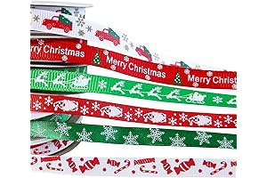 Cheerful Christmas Grosgrain Ribbon for Holiday Crafts