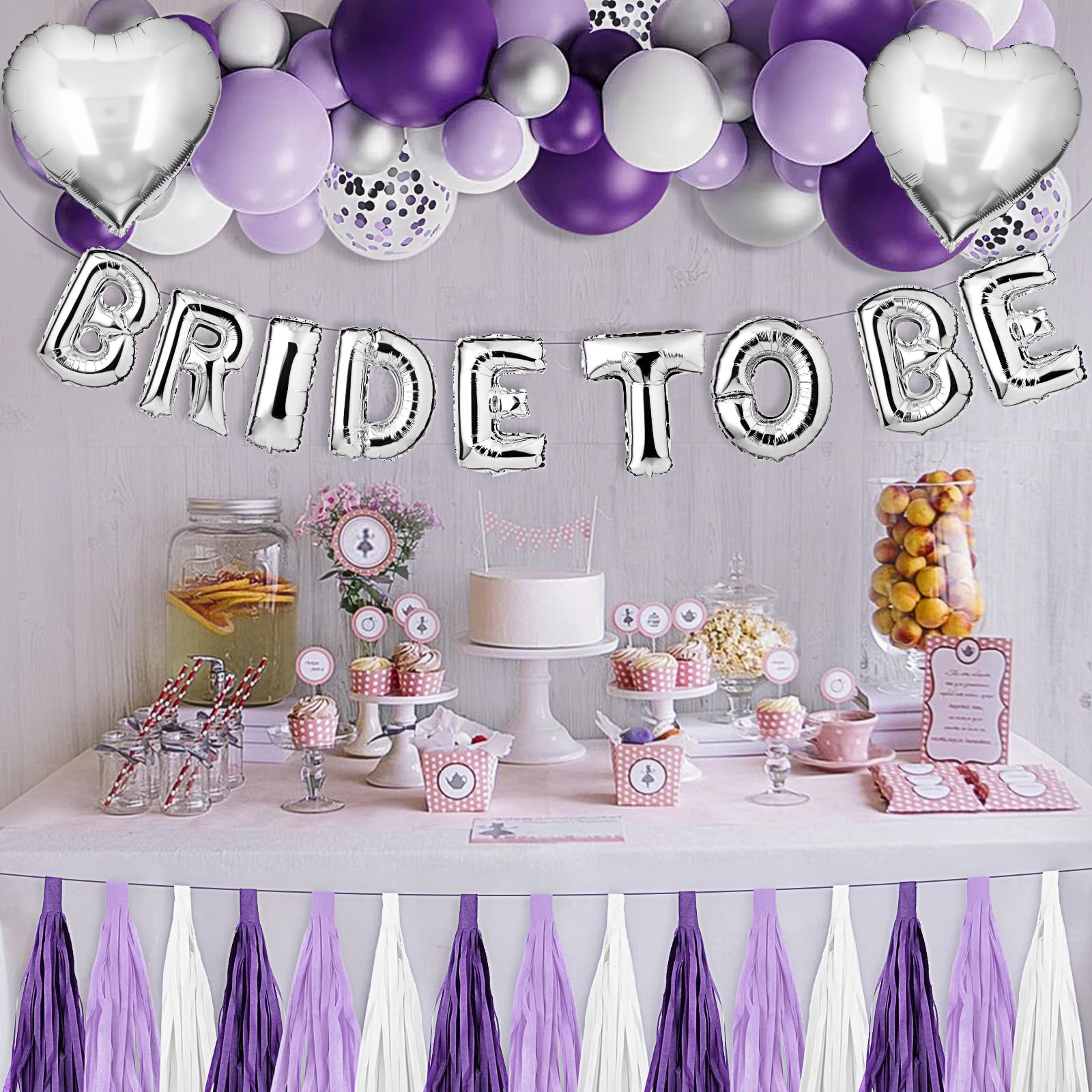 Décoration EVJF 'Bride To Be' - Kit Ballons Et Guirlande - Or Rose - Pour Enterrement Vie Jeune Fille