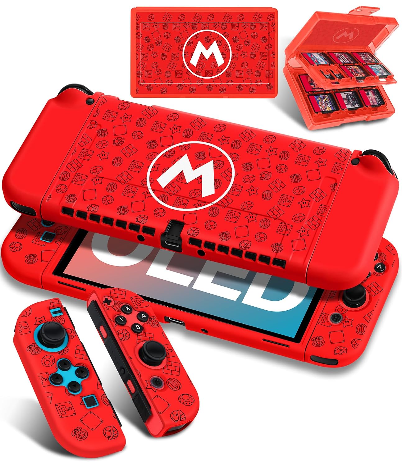 Amazon.com: Gurgitat 4in1 Cute for Nintendo Switch OLED Case, Switch ...