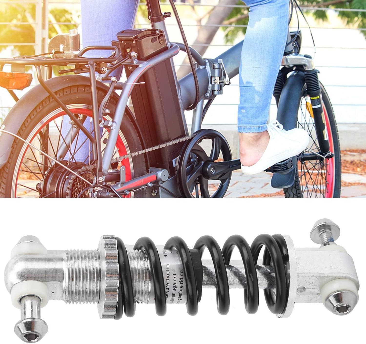 2Pcs Rear Shock Absorber, 150MM×300 Motorcycle Shocks Struts Damper Air Suspension 2000KG Coil Spring Shocks for Mountain Bike ATV