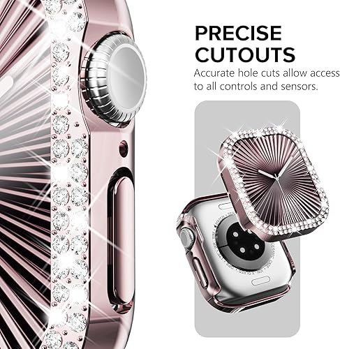 Miniatura 180 de KADES - Funda protectora brillante compatible con Apple Watch Series SE, SE 2022, 6, 5 y 4 de 44 mm, con protector de pantalla incorporado