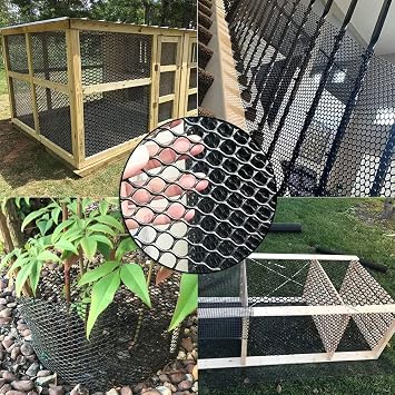 Child Safety Net Balcony Protection for Pets Anti-Fall Plastic Mesh Fencing Poultry Breeding Netting Garden Protection Net (Color : White Mesh 1.8cm, Size : 1.2x1m)