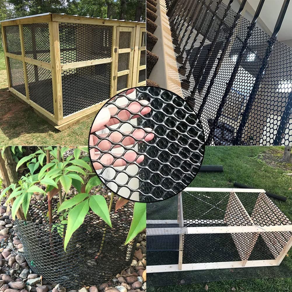 Katzensicherheitsnetz für Balkon Kindersichere Gitterabsperrung für Treppen & Balkonschutz Schwarzer Kunststoffzaun (Größe: 0,8 x 3 m, Netz 2,5 cm)