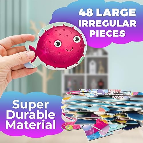 Miniatura 3 de QUOKKA - Rompecabezas con forma gigante para niños de 4 a 6 años  2 x 3 pies, rompecabezas de 48 piezas para niños pequeños de 3 a 5 años