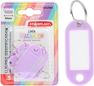 Starplast 30 llavero identificador - Etiqueta, llaves, Plástico, color pastel, 50 mm, accesorio, hogar, oficina, escolar - LILA