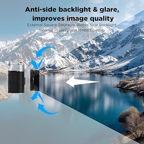 Miniatura 5 de Haoge LH-X200B Parasol cuadrado de lente de metal con anillo adaptador de 49mm y tapa metálica para Fujifilm X100VI x-100vi x100v x100f x100t x100s,