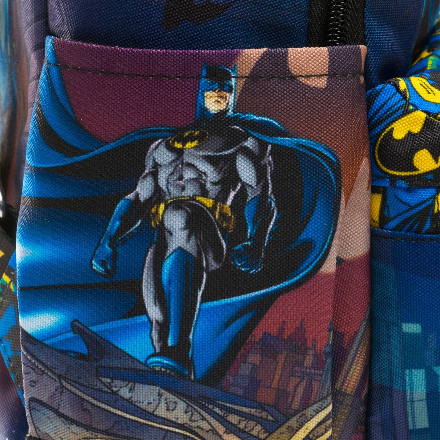 DC Comics Batman Mini Backpack Bundle - 13” Dark Knight Bag Plus Button image 2