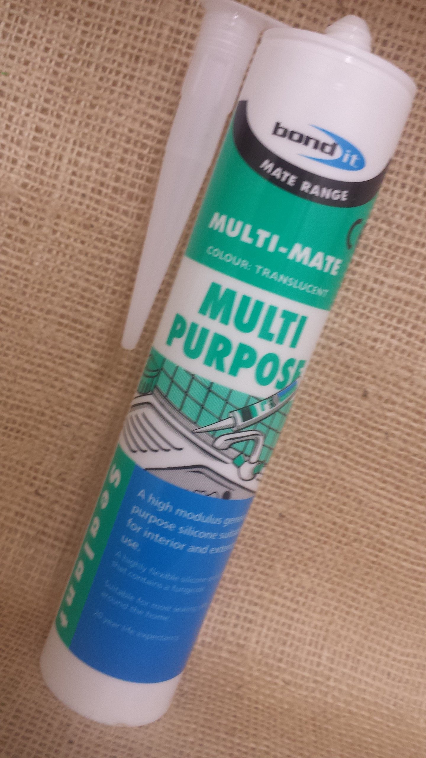 4x Bond It Clear Multimate Silicone Sealant Multi Purpose Kitchen Bathroom