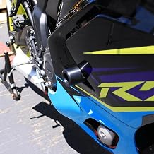 Shogun USA Made Yam YZF-R7 YZF R7 2026 Black No Cut Frame Sliders & Ultra Compact Matching Swingarm Spools - 751-6629