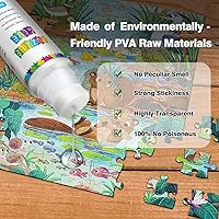 Vista 2 de Pegamento para rompecabezas, transparente con aplicador de esponja, secado rápido, fácil de aplicar, pegamento y marco, pegamento protector