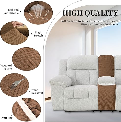 Miniatura 420 de Fundas 100% impermeables para sofá reclinable seccional, fundas para sofá reclinable en forma de L, funda para sofá seccional de esquina en forma de