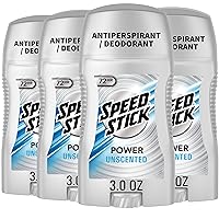 Vista 1 de Speed Stick Desodorante antitranspirante para hombre, sin perfume, 3 onzas, paquete de 4
