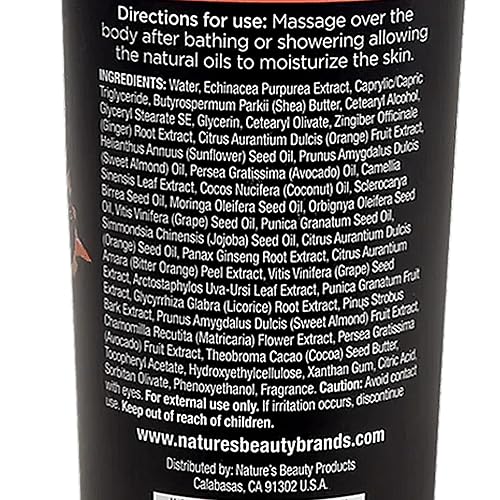 Miniatura 8 de Nature's Beauty Orange Ginger Detox Loción Corporal Multi-Pack - Hidratante ligero, no graso, mejora el tono de la piel + textura hecha con vitamina