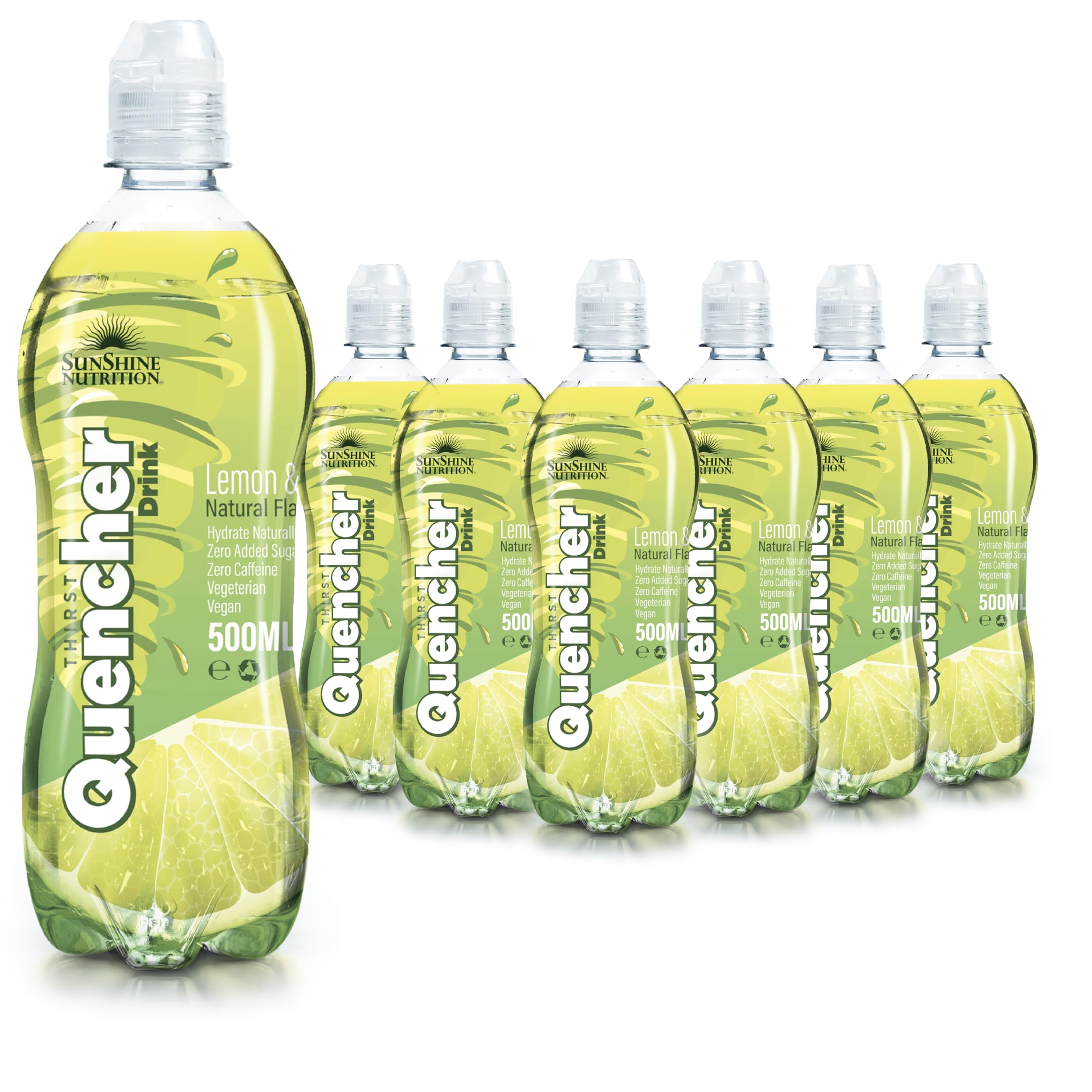 Sunshine Nutrition Thirst Quencher Drink Lemon & Lime (Pack Of 12 X 500 Ml Each) Hydration Drink – Electrolyte Vitamin Boost, Zero Sugar & Caffeine Free, Ready To Drink, Max Hydration