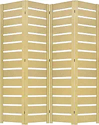 Biombo Slim Divisória de Ambiente Sanfonado MDF Painel Separador (4, Horizontal)