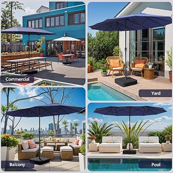 15ft Large Outdoor Patio Umbrella