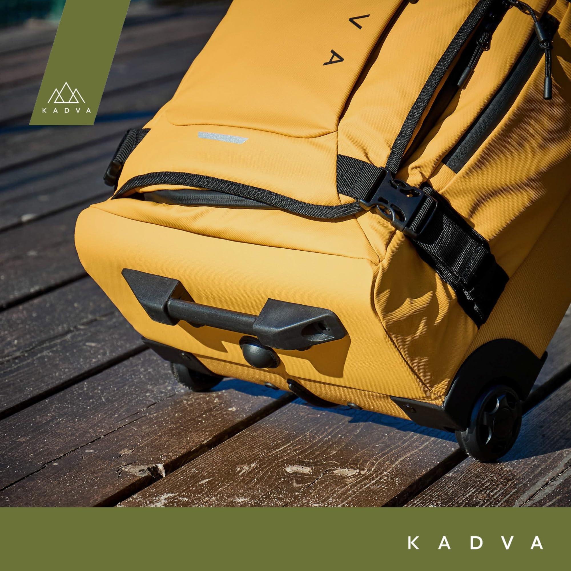 KADVA Valigia da Viaggio su Ruote LAZIO Valigia Bagaglio a mano da 44|74|102 Litri Soft Shell con 2 Ruote Telaio Telescopico Peso 2,7|3,3|3,7 Kg Colore Nero|Blu Marino| Giallo