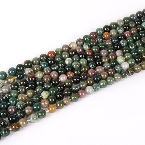 Miniatura 11 de GEMHUB Cuentas redondas sueltas de piedras preciosas naturales de 0.315 pulgadas para la fabricación de joyas, cuentas curativas de cristal para Ojo