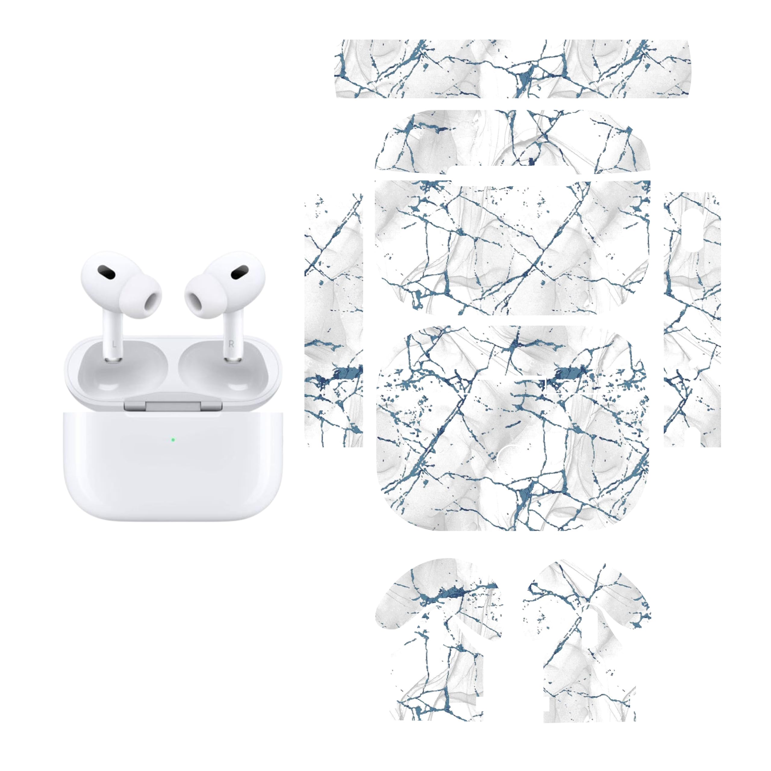 Compatible for Apple Airpods Pro 2 - Audio Buds Skin Warp (Coverage - Charging Case+Buds) (208)-image-31