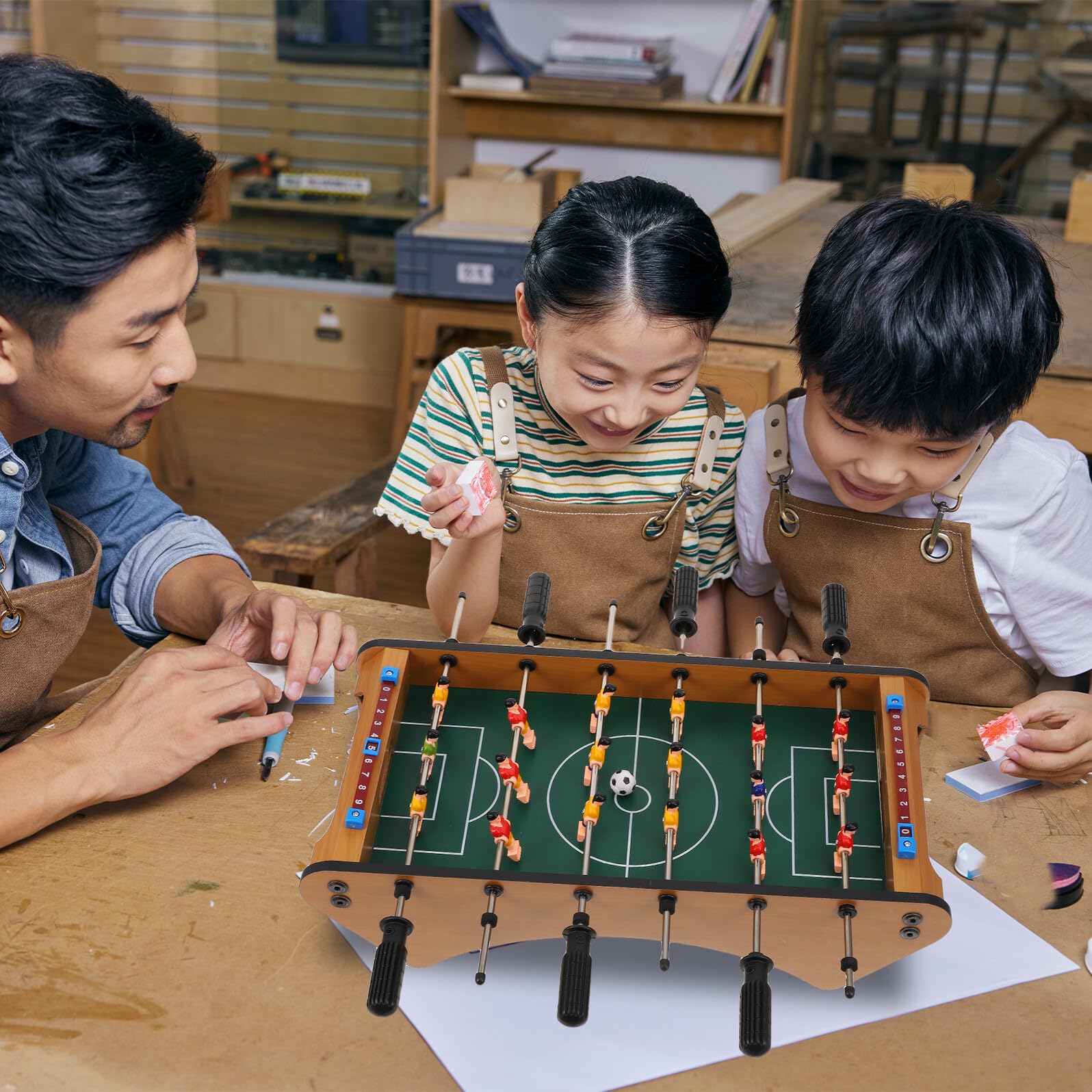 Didiseaon Decorazioni Scuola per Gioco Calcio da Tavolo Interattivo Robusto e Resistente in Plastica e Acciaio Inox per Ragazzo Ragazza e Famiglia