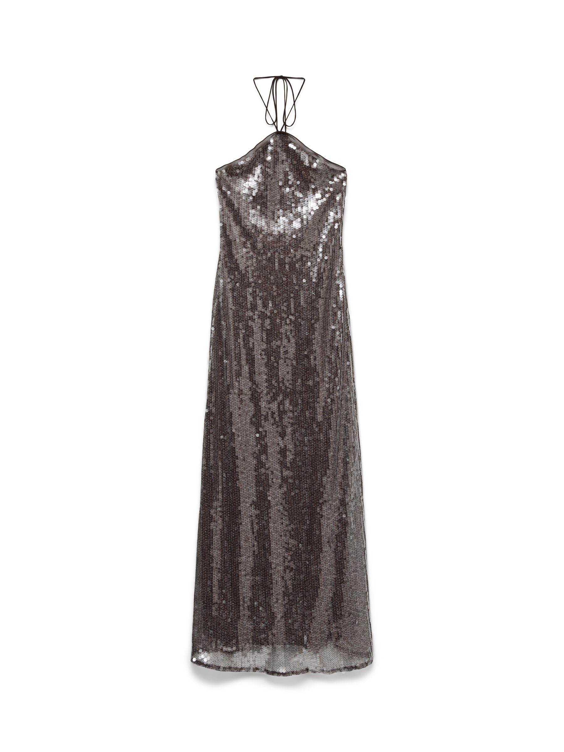 VERO Moda Damen Vmzenia Halterneck Long Dress Sequin Exp Vmzenia Halterneck Long Dress Sequin Exp (1er Pack)