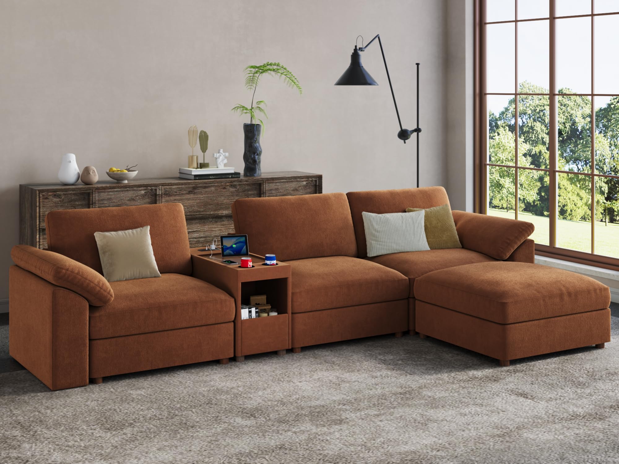 EASE MOOSE Oversized L Shape Sectional Modular Sofa