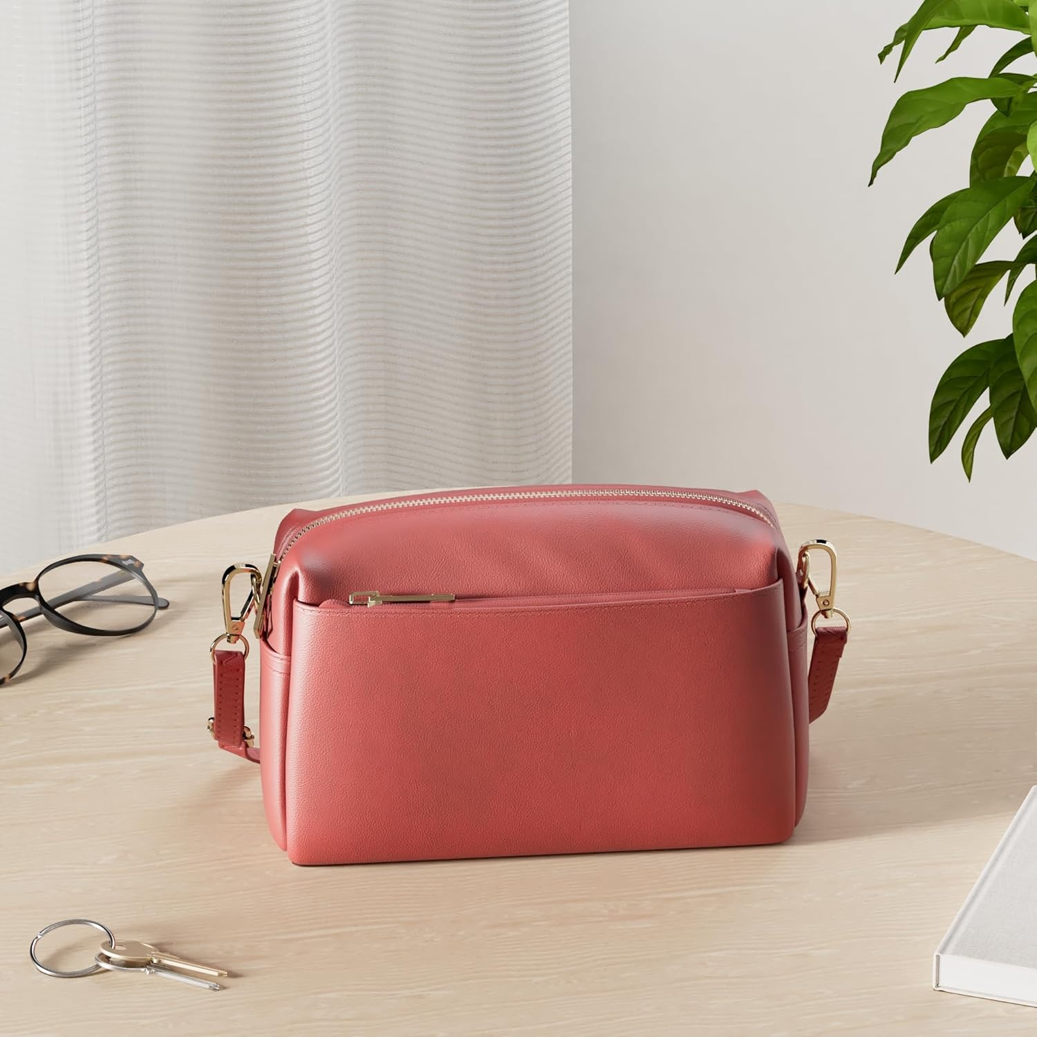 FashionPuzzle Triple Zip Small Crossbody Bag - Image 3