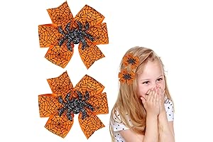 Superheroic Halloween Hair Clips: Enchanting Spider Hair Bow Clips