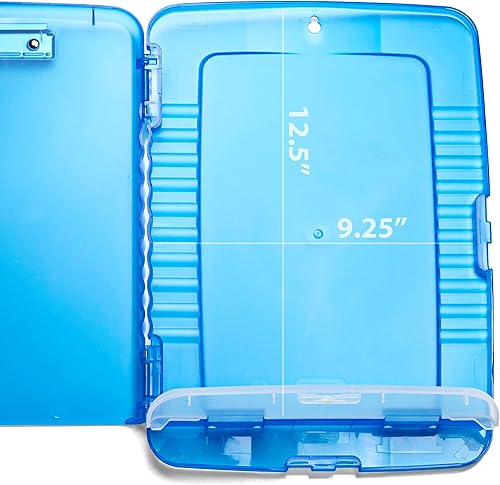 Miniatura 6 de Officemate Caja de almacenamiento portapapeles Azul Translucent