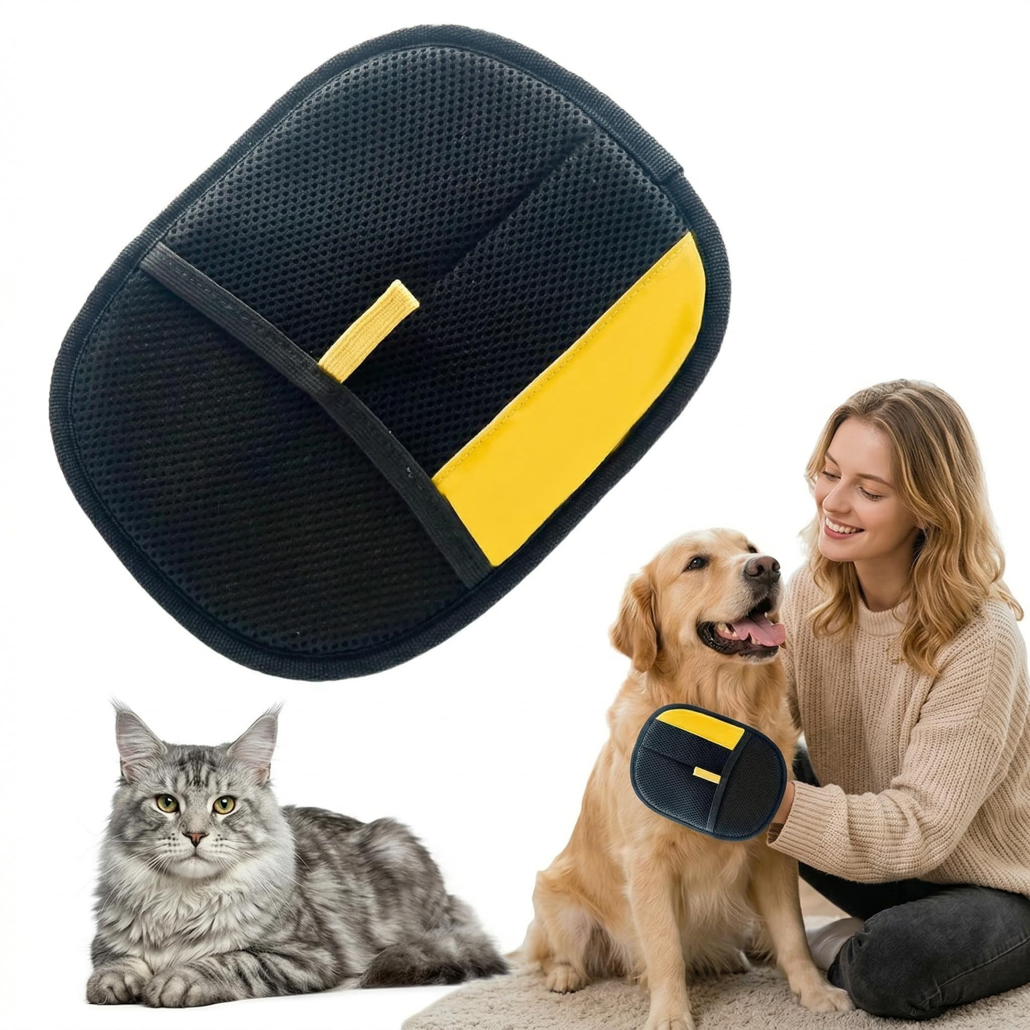 Le Comptoir Animalier FurFree - Gant Anti Poils Animaux Réutilisable et Écologique pour Nettoyer Canapé Vêtements et Toiletter Chat Chien (1 Gant) - 2