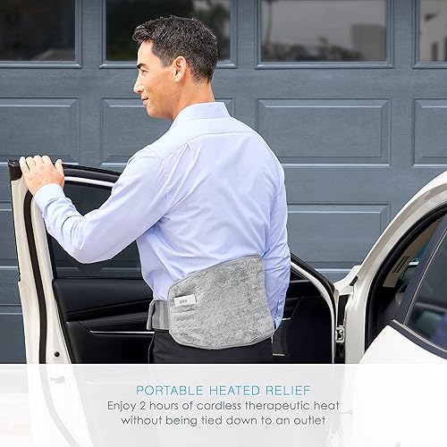 Miniatura 2 de Pure Enrichment PureRelief - Envoltura térmica lumbar y abdominal inalámbrica, 4 ajustes de calor, uso portátil de 2 horas, paquete de gel caliente