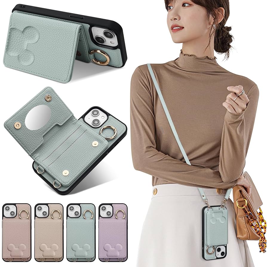 【Harper & Blake】お洒落カード収納ミラー付スマホケース 太陽 Harper & Blake】お洒落カード収納ミラー付スマホケース 太陽