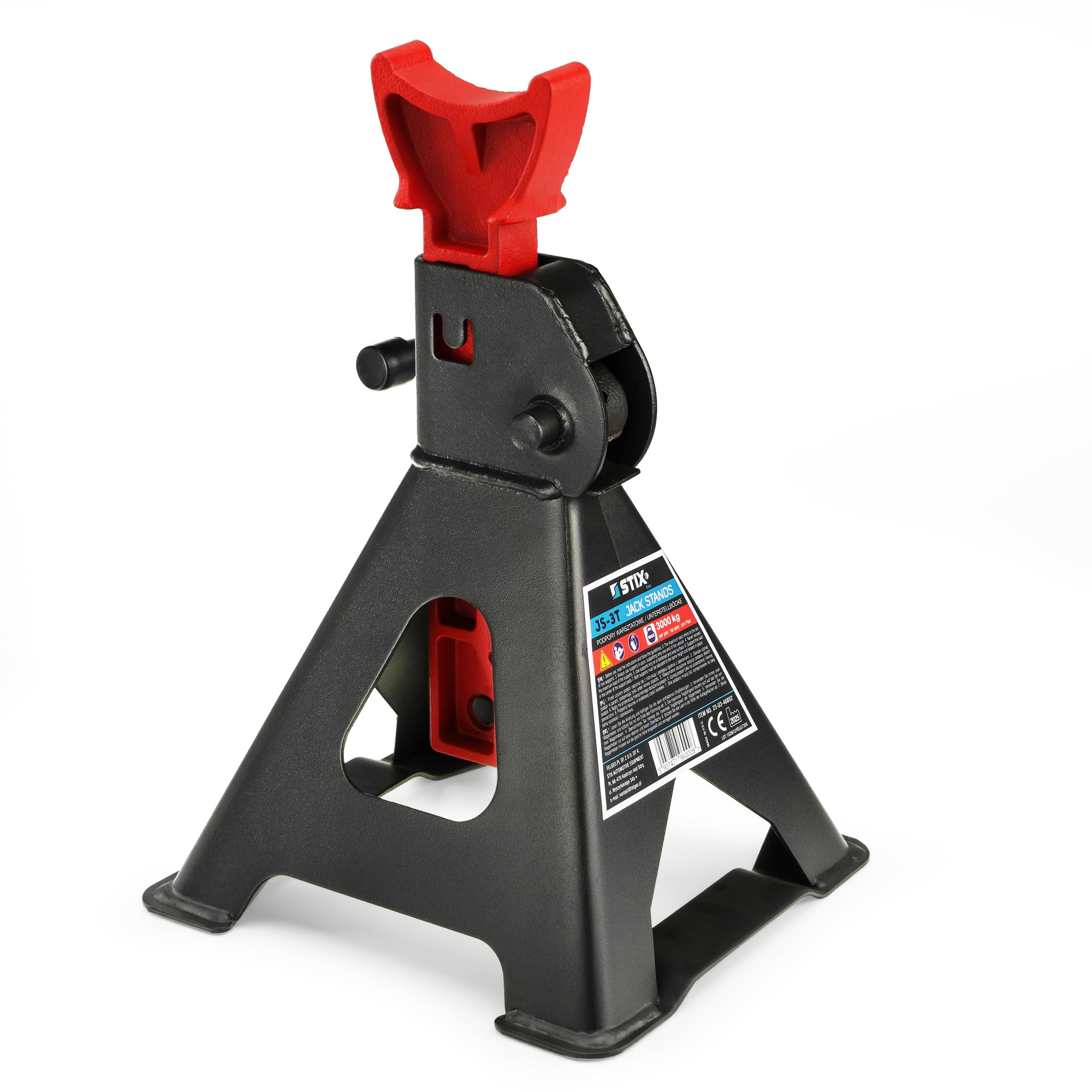 STIX Cric idraulico con cavalletti di appoggio, cric 2,5T + supporto 3T, stabile e sicuro, per officina e garage