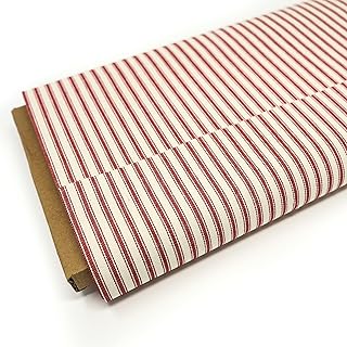 Roc-Lon 44/45" 100% Cotton Woven Ticking, Cut by Yard, Stripe Red