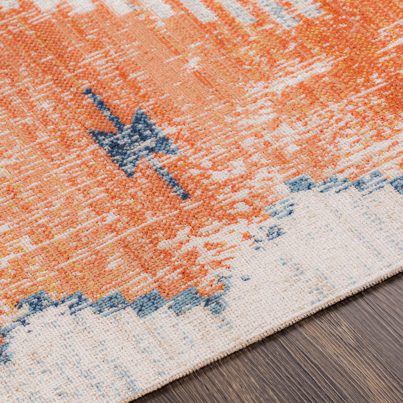 Livabliss Nawel Lusaka Tapis d’extérieur 200x275 cm – Rouille, Bleu, Bohème